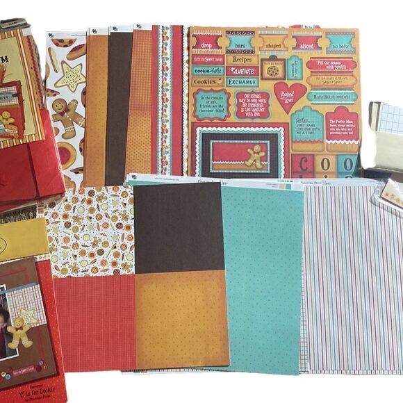 Pine cone press scrapbook kit ‘C is for cookie’ recipe album scrapbook set - Picture 1 of 5